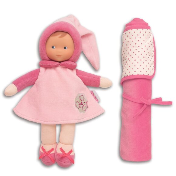 New in Box-Corolle Babi Miss Doll (24cm) and Blanket - Pink For Age 0+ - Picture 14 of 14